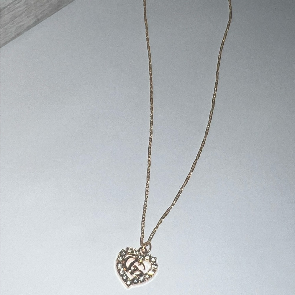 Stamped Gucci charm zipper pull ON CHAIN